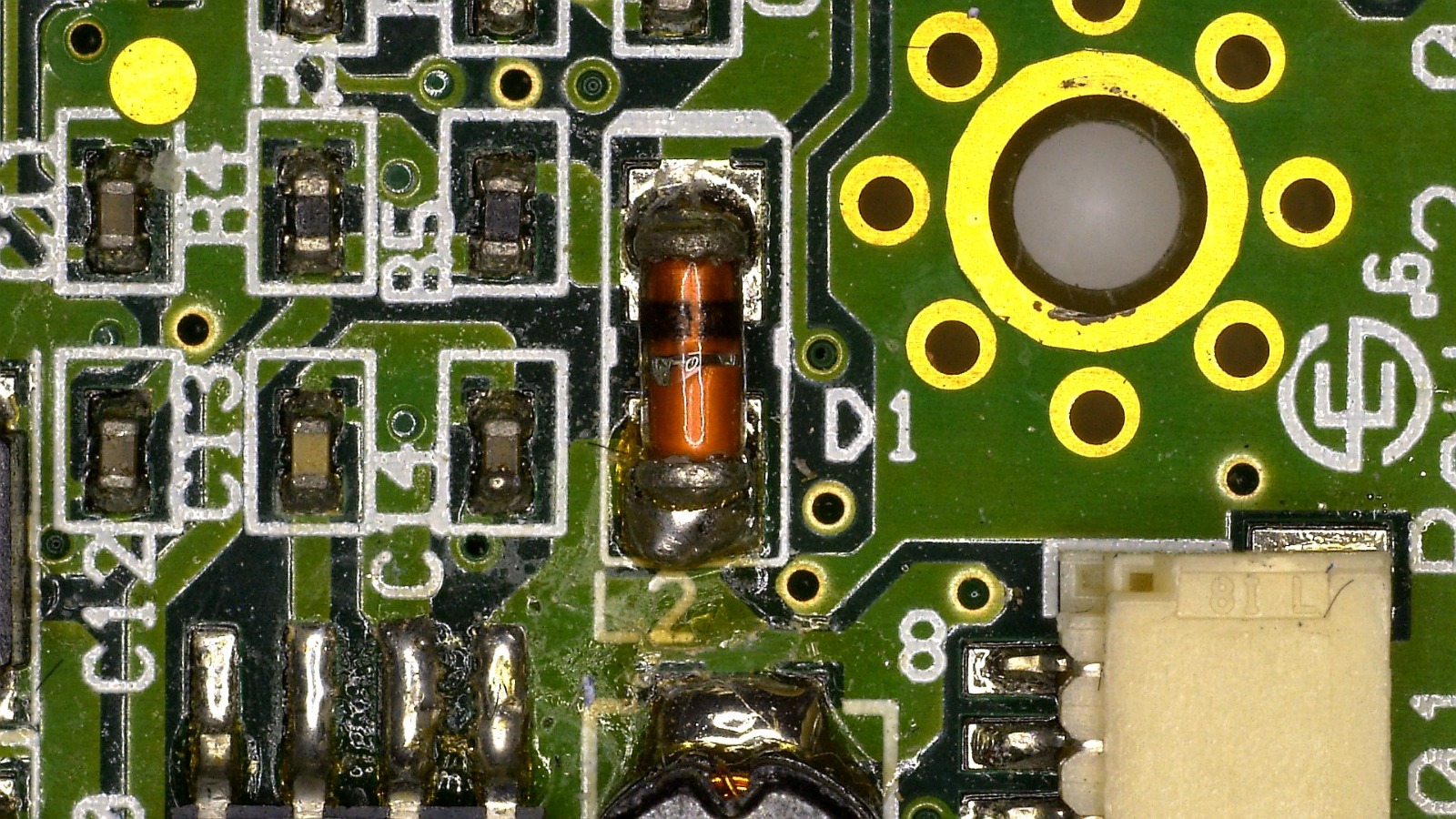 SKM-V300B-FHDで撮影した基板の画像