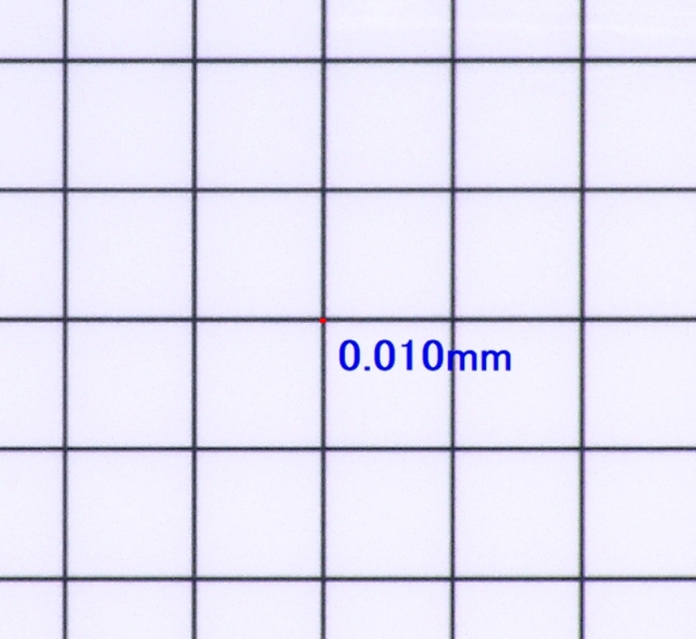 校正値設定用スケールの画像。スケールの目盛りにも幅がある。